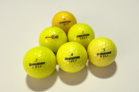 Used Bridgestone Yellow Mix - 1 Dozen golf balls – ZingerGolfBalls.com