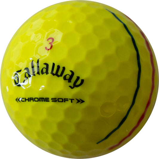 Callaway Chrome Soft Mix Triple Track Yellow - 1 Dozen
