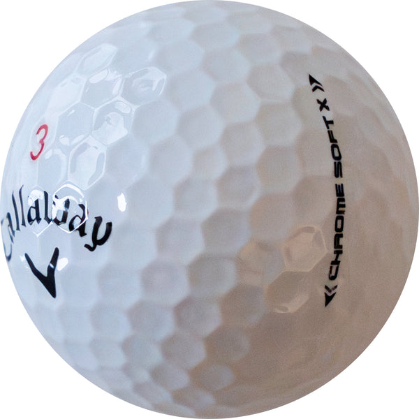 Used Callaway Chrome Soft X - 1 Dozen | ZingerGolfBalls.com